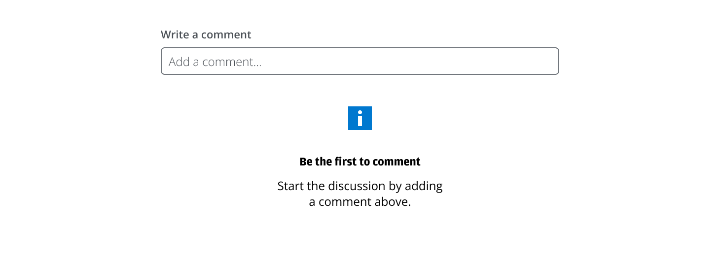 Comments with empty state