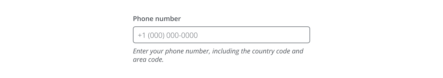Formatting guidance for the formatted input pattern